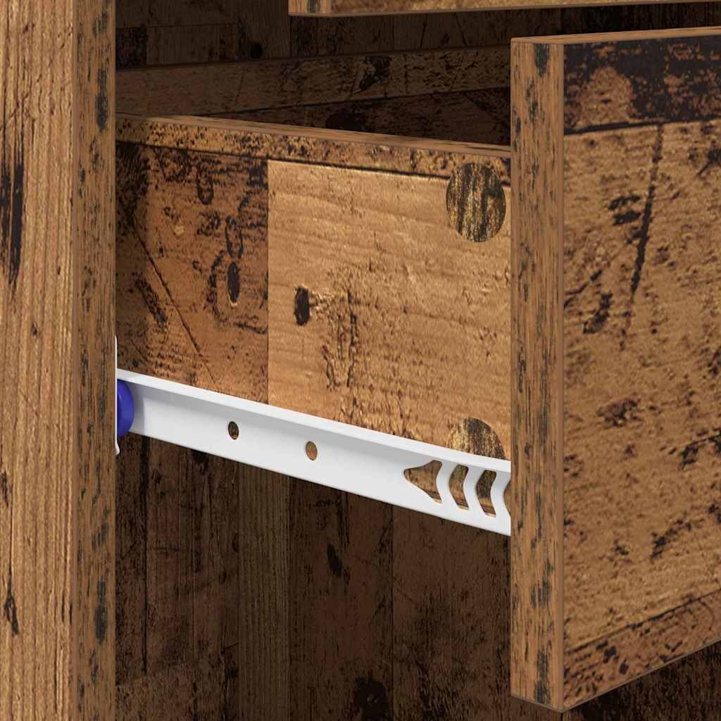 vidaXL Highboard with Drawer Old Wood 50 x 42.5 x 185 cm Engineered Wood