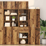 vidaXL Highboard with Drawer Old Wood 50 x 42.5 x 185 cm Engineered Wood