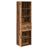 vidaXL Highboard with Drawer Old Wood 50 x 42.5 x 185 cm Engineered Wood