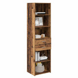 vidaXL Highboard with Drawer Old Wood 50 x 42.5 x 185 cm Engineered Wood
