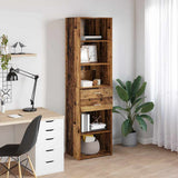 vidaXL Highboard with Drawer Old Wood 50 x 42.5 x 185 cm Engineered Wood