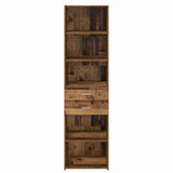 vidaXL Highboard with Drawer Old Wood 50 x 42.5 x 185 cm Engineered Wood
