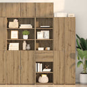 vidaXL Highboard with Drawer Old Wood 50 x 42.5 x 185 cm Engineered Wood