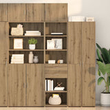 vidaXL Highboard with Drawer Old Wood 50 x 42.5 x 185 cm Engineered Wood