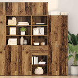 vidaXL Highboard with Drawer Old Wood 50 x 42.5 x 225 cm Engineered Wood