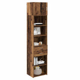 vidaXL Highboard with Drawer Old Wood 50 x 42.5 x 225 cm Engineered Wood