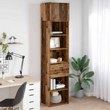 vidaXL Highboard with Drawer Old Wood 50 x 42.5 x 225 cm Engineered Wood