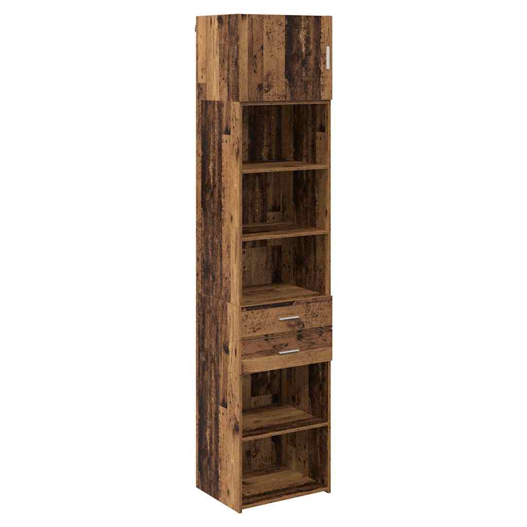 vidaXL Highboard with Drawer Old Wood 50 x 42.5 x 225 cm Engineered Wood