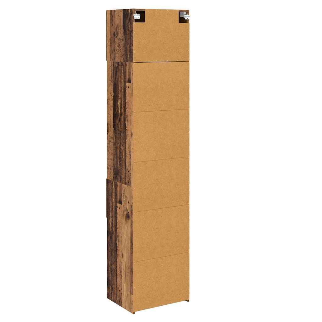 vidaXL Highboard with Drawer Old Wood 50 x 42.5 x 225 cm Engineered Wood