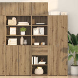 vidaXL Highboard with Drawer Old Wood 50 x 42.5 x 225 cm Engineered Wood