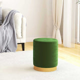 vidaXL Hocker met opbergruimte rond fluweel 31 x 37 cm groen