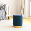 vidaXL Hocker met opbergruimte rond fluweel 31 x 37 cm groen