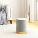 vidaXL Hocker met opbergruimte rond fluweel 31 x 37 cm groen