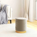 vidaXL Hocker met opbergruimte rond fluweel 31 x 37 cm groen