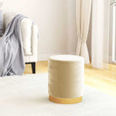 vidaXL Hocker met opbergruimte rond fluweel 31 x 37 cm groen