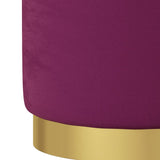 vidaXL Hocker met opbergruimte rond fluweel 31 x 37 cm groen
