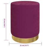 vidaXL Hocker met opbergruimte rond fluweel 31 x 37 cm groen