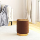 vidaXL Hocker met opbergruimte rond fluweel 31 x 37 cm groen