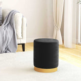 vidaXL Hocker met opbergruimte rond fluweel 31 x 37 cm groen