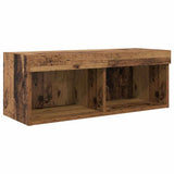 vidaXL 4-delige Tv-wandmeubelset met LED bewerkt hout grijs sonoma