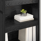 vidaXL Bookcase 2 pcs Black Oak 80 x 30 x 155 cm Engineered wood