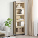 vidaXL Bookcase 2 pcs Black Oak 80 x 30 x 155 cm Engineered wood