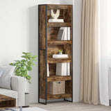 vidaXL Bookcase 2 pcs Black Oak 80 x 30 x 155 cm Engineered wood