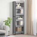 vidaXL Bookcase 2 pcs Black Oak 80 x 30 x 155 cm Engineered wood