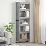 vidaXL Bookcase 2 pcs Black Oak 80 x 30 x 155 cm Engineered wood