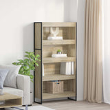 vidaXL Bookcase 2 pcs Black Oak 80 x 30 x 155 cm Engineered wood