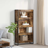 vidaXL Bookcase 2 pcs Black Oak 80 x 30 x 155 cm Engineered wood