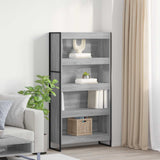 vidaXL Bookcase 2 pcs Black Oak 80 x 30 x 155 cm Engineered wood