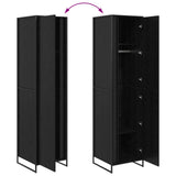 vidaXL Storage Cabinet 2 pcs Black Oak 50 x 50 x 200 cm Engineered wood