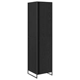 vidaXL Storage Cabinet 2 pcs Black Oak 50 x 50 x 200 cm Engineered wood