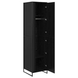 vidaXL Storage Cabinet 2 pcs Black Oak 50 x 50 x 200 cm Engineered wood