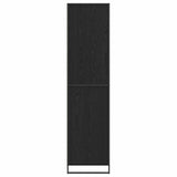 vidaXL Storage Cabinet 2 pcs Black Oak 50 x 50 x 200 cm Engineered wood