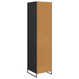 vidaXL Storage Cabinet 2 pcs Black Oak 50 x 50 x 200 cm Engineered wood