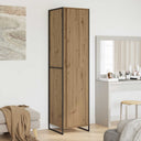 vidaXL Storage Cabinet 2 pcs Black Oak 50 x 50 x 200 cm Engineered wood