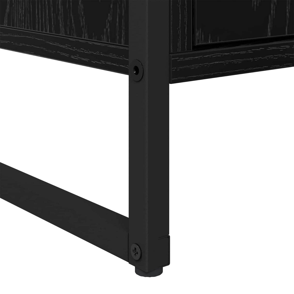 vidaXL Dressoir 2 pcs Zwart Eiken 81 x 36 x 150.5 cm Bewerkt hout