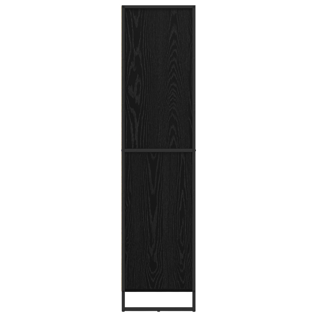 vidaXL Dressoir 2 pcs Zwart Eiken 81 x 36 x 150.5 cm Bewerkt hout