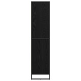vidaXL Dressoir 2 pcs Zwart Eiken 81 x 36 x 150.5 cm Bewerkt hout