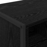 vidaXL Dressoir 2 pcs Zwart Eiken 81 x 36 x 150.5 cm Bewerkt hout
