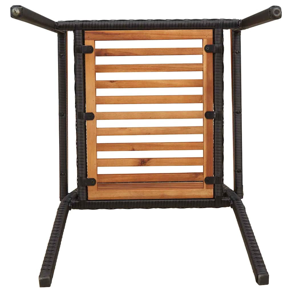 vidaXL Stacking Garden Chairs 4 pcs Brown and Black