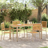 vidaXL Stacking Garden Chairs 4 pcs Brown and Black