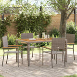 vidaXL Stacking Garden Chairs 4 pcs Brown and Black
