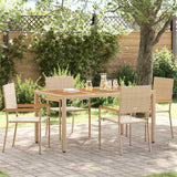 vidaXL Stacking Garden Chairs 4 pcs Brown and Black