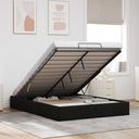 vidaXL Ottoman Bedframe Donkergrijs 153 x 203 cm Stof