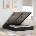vidaXL Ottoman Bedframe Zwart 153 x 203 cm Fluweel
