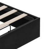 vidaXL Ottoman Bedframe Zwart 153 x 203 cm Fluweel