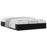 vidaXL Ottoman Bedframe Zwart 153 x 203 cm Fluweel